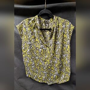 Michael Kors Camouflage Print Blouse - Green and Gray